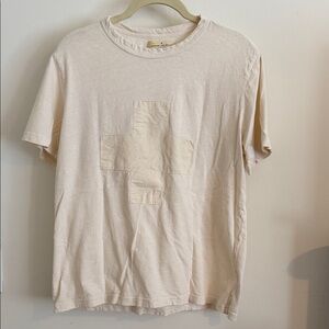 imogene + willie Cream Short Sleeve Tee with Cross Detail
